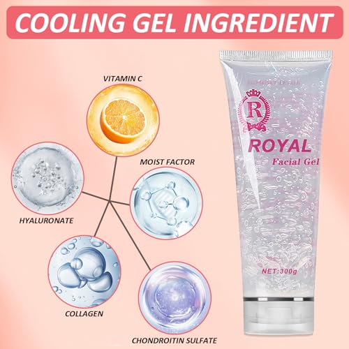 YMEYFAN 3PCS Conductive Gel, Cooling Gel for Hair Removal Device Skin Care, Moisturizing Hydrating Gel Suitable for Beauty Facial Machine for Women and Men in Body or Face Cools, Soothes Skin (900ML)