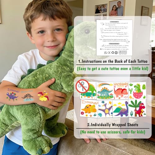 Kids Temporary Tattoos - 50 Individually Wrapped Sheets