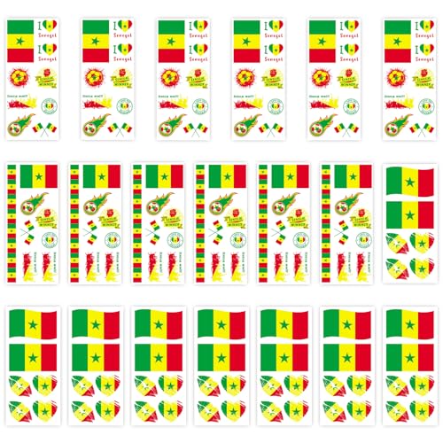 2026 World Cup Flag Temporary Tattoos - 20 Sheets