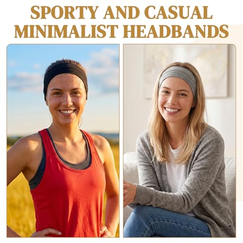 Dark-Themed 16-Pack Non-Slip Fashion Headbands for Women - ZhouBoat