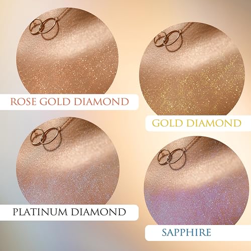 EBIN NEW YORK Egyptian Diamond Hair, Face & Body Glitter Mist - Gold 2.37oz | Quick-Drying, Long-Lasting Shiny Spray for Clothes, Rave, Festival, Travel Essentials | TikTok Trend Items