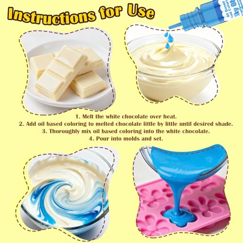 Oil-Based Food Coloring for Chocolate - 16 Colors