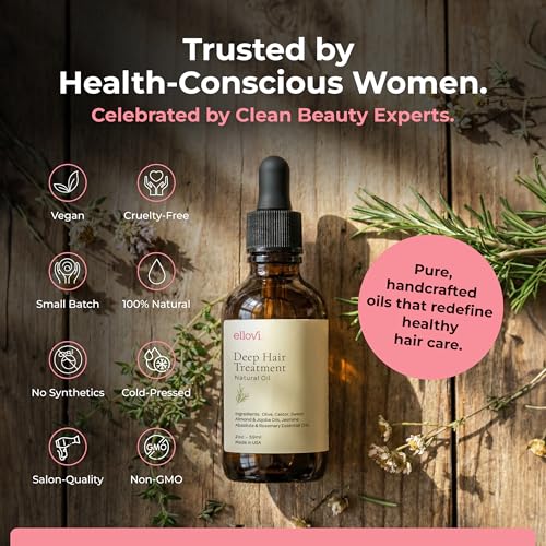 Ellovi Deep Hair Treatment Oil – 100% Natural Leave-In Repair