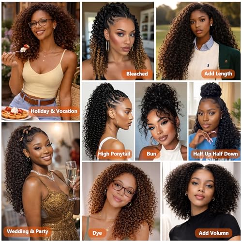 100% Human Hair Crochet Braids Burmese Curly 18 Inch 120g