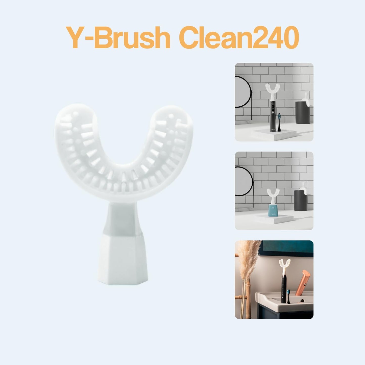Y-Brush - Replacement Toothbrush Head - Clean240 Brush Head - Y-Shaped Brush - Flexible - to Be Replaced Every 4 Months - for Children or Small Jaws