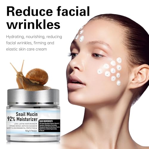 Snail Mucin 92% Moisturizer Daily Face Gel Cream, Crema de Baba de Caracol Original, Snail Secretion Filtrate Nourishing Cream, Moisturizer Face Cream Snail Mucin (2)