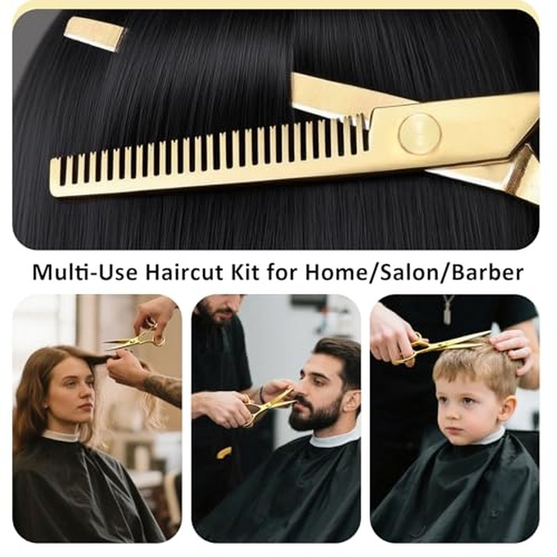 12-Piece Professional Hair Cutting Scissors Set with Thinning Shears
