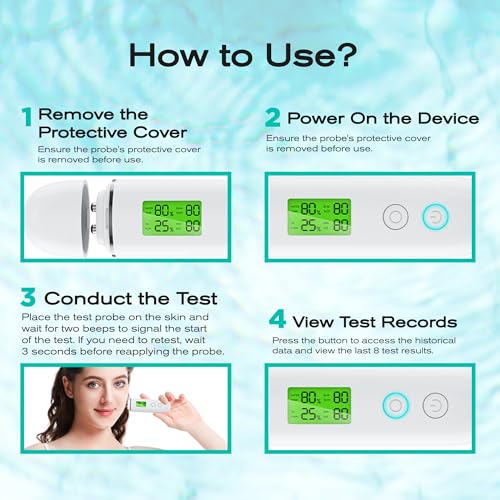 Digital Skin Moisture Analyzer - Portable Hydration Tester