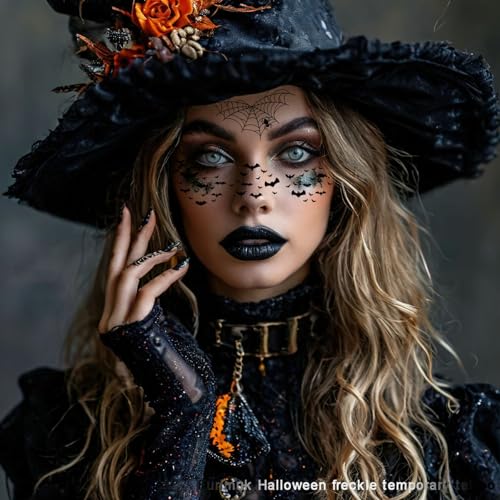 Halloween Face Tattoos 11 Pack Freckles & Bats