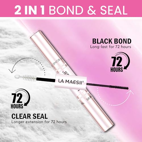 La Maesii Lash Cluster Glue & Seal - 10ml Waterproof Bond for DIY Eyelash Extensions