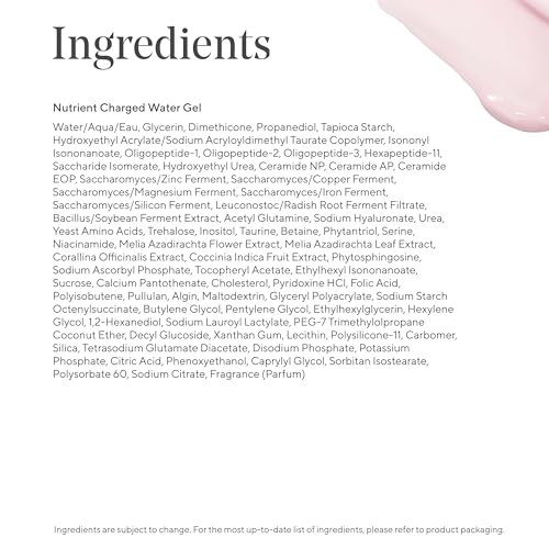 Murad Nutrient-Charged Water Gel ? Hydrating Face Moisturizer with Peptides, Vitamins & Minerals for Dry Skin, Long-Lasting Moisture, Plump Skin, Oil-Free, Lightweight, Barrier Repair - 1.7Fl Oz