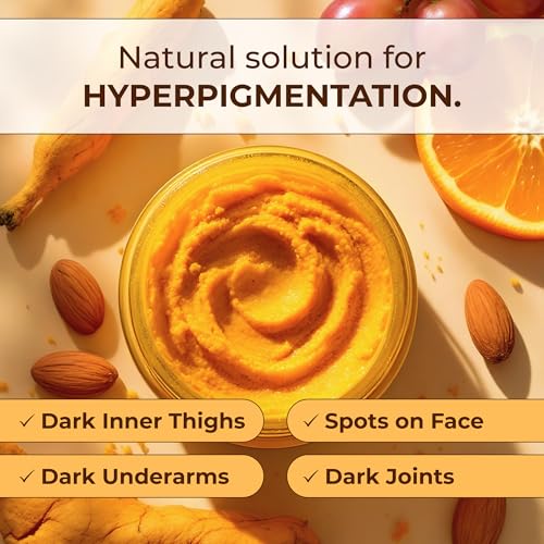 Glo Melanin Turmeric Brightening Scrub - 4 oz Dark Spots & Exfoliating
