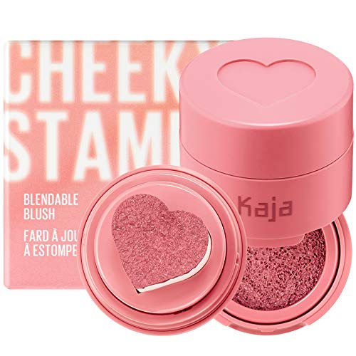 Kaja Blush - Cheeky Stamp | Gift, 7 Shades, Buildable & Blendable Shade with Heart-shaped Applicator, Rosy Finish, 01 Coy, 0.17 Oz