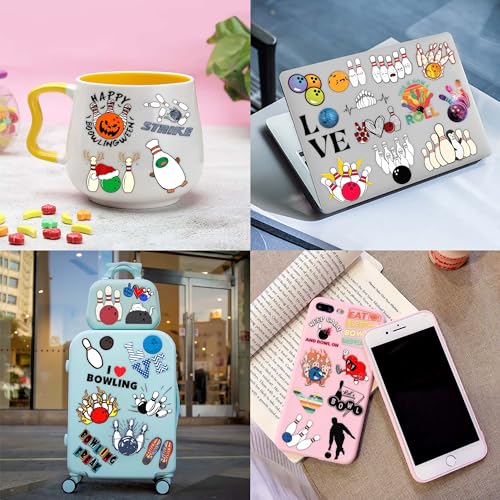 Bowling Temporary Tattoos for Kids, 96 Pcs Party Favors