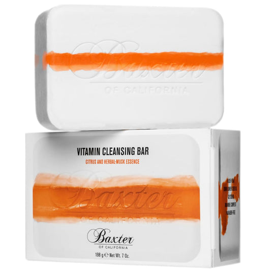 Baxter of California Vitamin Cleansing Bar for Men | Citrus and Herbal Musk Essence | All Skin Types | 7 Oz | Holiday Gift Guide