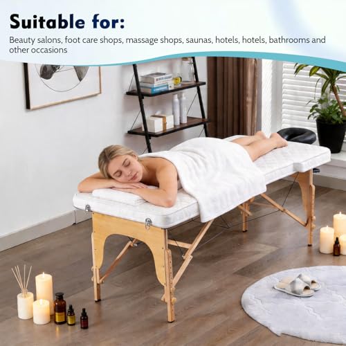 Soft Washable Massage Table Sheet Pad with Face Hole - Lash Bed Topper (75x28")