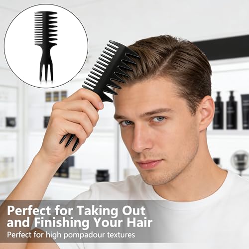 6-Piece Texture Comb Set | Wide Tooth Hair Styling Combs