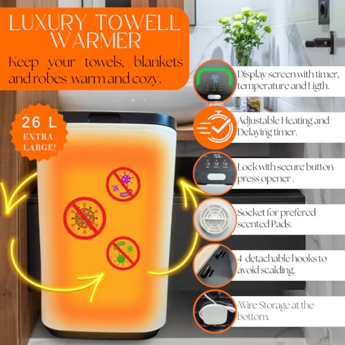 Luxury Towel Warmer Bucket 26L – Fast Heating for Bathroom