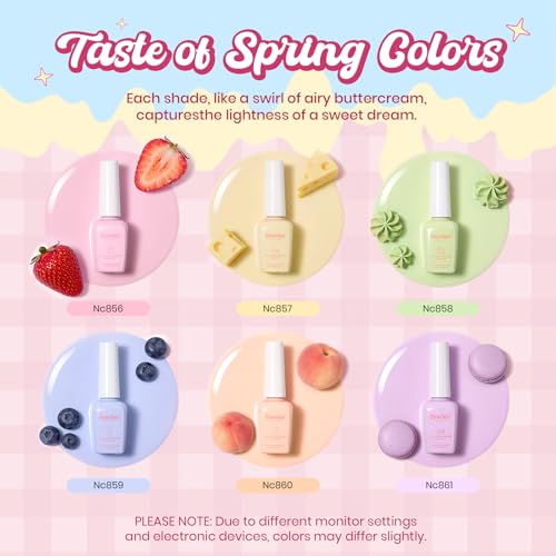 Beetles HEMA-Free Pastel Gel Polish Set - 6 Creamy Colors 9ML