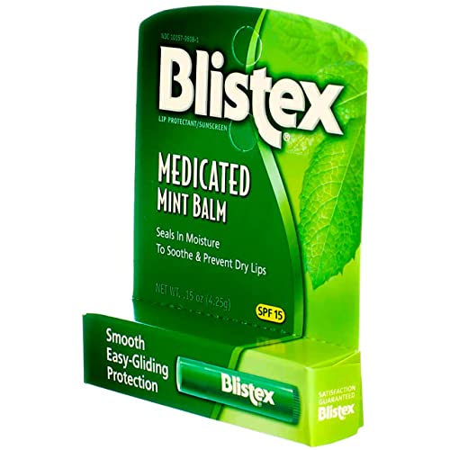 Blistex Lip Balm SPF 15 Mint .15 Ounce ( Value Pack of 6)