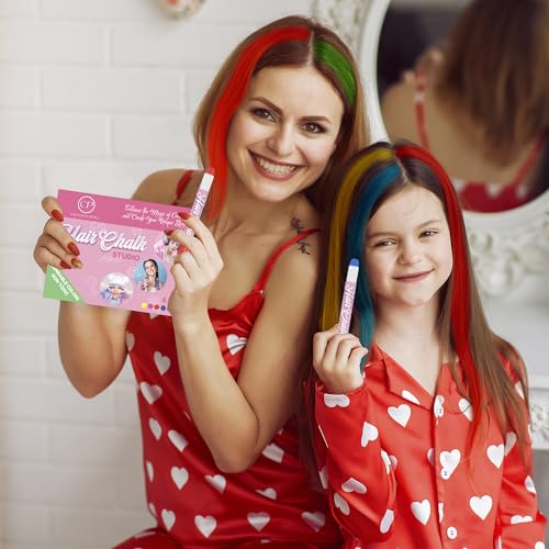 Hair Chalk Pens - 6 Washable Temporary Colours for Kids