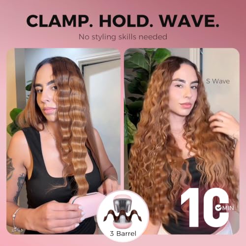 Ufree Hair Crimper Waver with Smart Timer, 1 Inch Deep Wave
