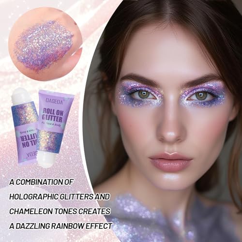 Holographic Roll-On Body Glitter Gel - 50ml Mermaid