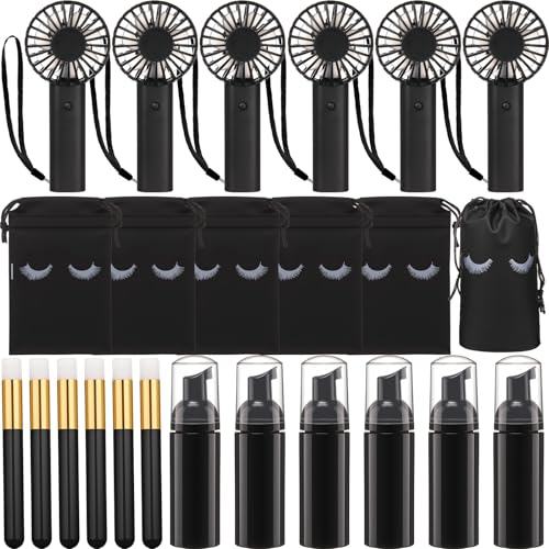 Woanger 24Pc Lash Care Kit - USB Rechargeable Fans, Bottles & Brushes