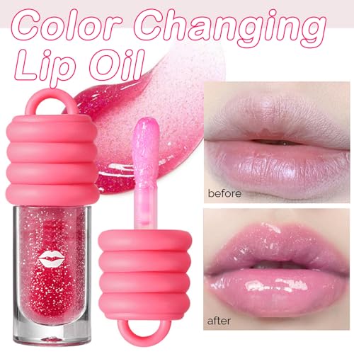 3-Piece Glitter Lip Gloss Set with Keychain