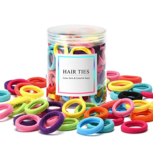100 Pcs Seamless Cotton Baby Hair Ties – Soft & No Damage
