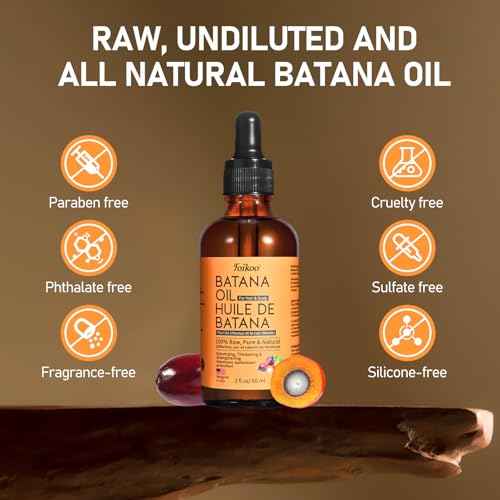 Batana Oil for Hair Growth Dr Sebi Organic, 100% Raw Pure & Natural Botana Oil from Honduras, Deeply Nourishing Scalp for Hair Thicker and Stronger