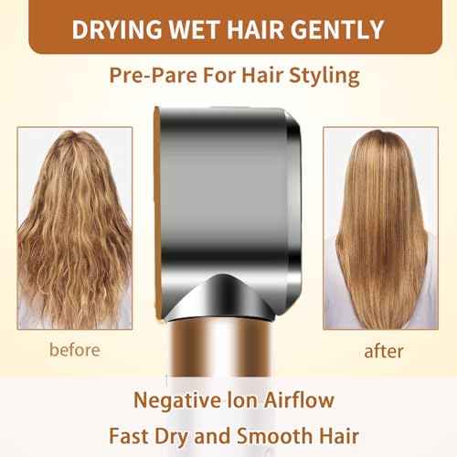 Pre-Styling Dryer Attachment for Dyson Airwrap, Nozzle Replacement Curling Barrels Hair Styler Accessories, Part No. 969759-01, Nickel/Copper