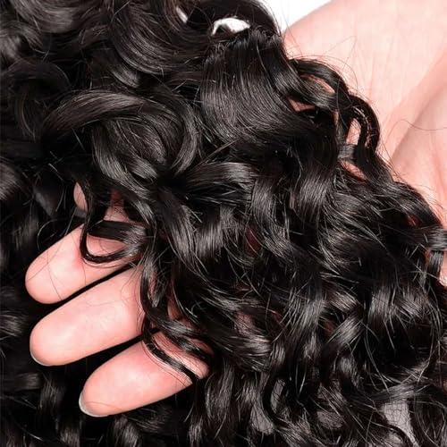 Kinky Curly Human Hair Bundles 1B - 20 22 24 Inch WuvuSnm