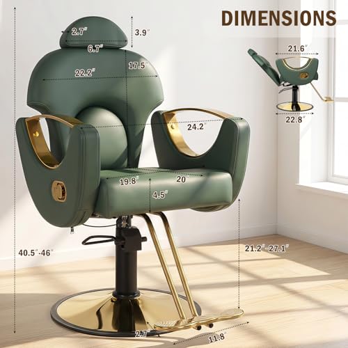 Tythical Salon Chair - Reclining Hydraulic Barber Styling Chair