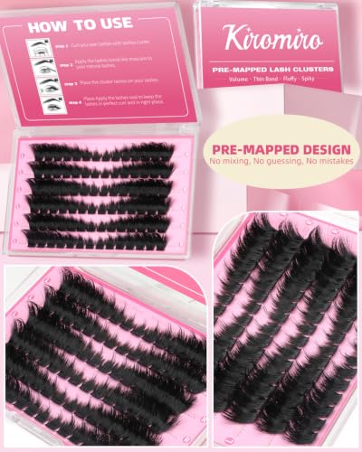 Kiromiro Volume Lash Clusters 10-20mm Pre-Mapped Cat Eye