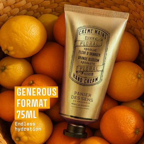 Panier des Sens Orange Blossom Hand Cream for Dry Skin - 97% Natural, 2.5 fl oz