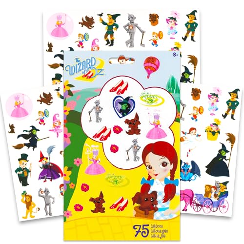 Wizard of Oz Temporary Tattoos Party Favors Pack - 75 Pc