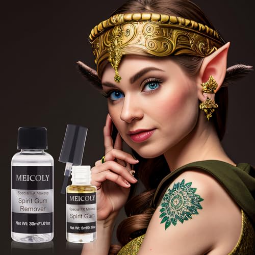 Spirit Gum Adhesive & Remover Kit for Prosthetics & Makeup