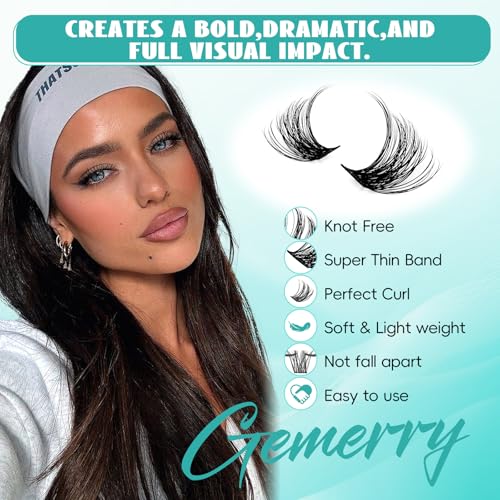 GEMERRY Cluster Lashes Kit - Wispy 8-16MM DIY Extensions