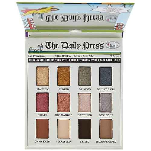 theBalm Foiled Again Eye Shadow Palette, Long-Lasting, Pigmented Matte, Supernatural Shine, Wet or Dry Formulas, Reflective Finishes, Multi-Color 0.34 oz