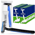 12 Pack Disposable Razors Shaving Cream Kit Bulk for Men, Twin Blade Disposable Razors and Shaving Cream (10g), Individually Wrapped Toiletries for Homeless Shelter Donation Travel Hotel