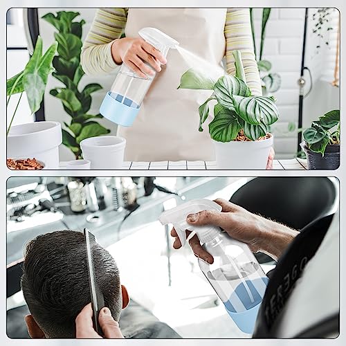 16 oz Glass Spray Bottle with Silicone Sleeve, Adjustable Nozzle