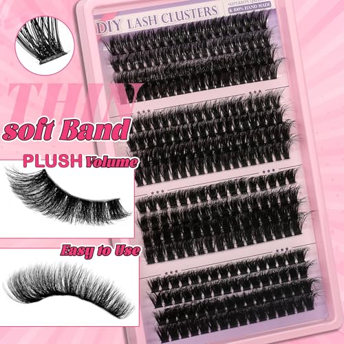 280Pcs Wispy Lash Clusters Kit - DIY Eyelash Extensions with Tools