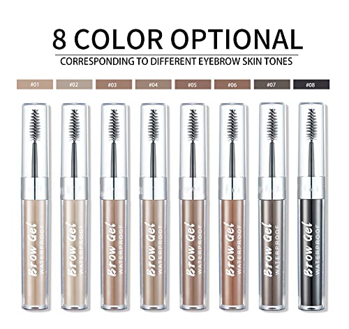 Waterproof Eyebrow Gel - 8 Colors, Long-Lasting & Smudgeproof
