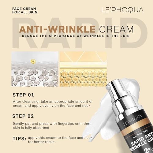 Le’phoqua Wrinkle Cream, Deep Wrinkle Cream, Wrinkle Cream for Women and Men, Wrinkle Cream for Face, Anti Wrinkle Face Cream, Wrinkle Cream For Deep Wrinkles for Men and Women