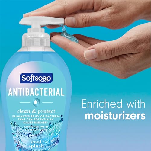 Softsoap Antibacterial Hand Soap, Cool Splash, 11.25 oz (6 Pack)
