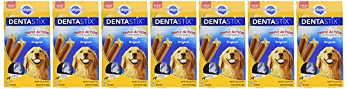 PEDIGREE DENTASTIX Large Dog Dental Treats Beef Flavor Dental Bones, 7 Count (Pack of 14)