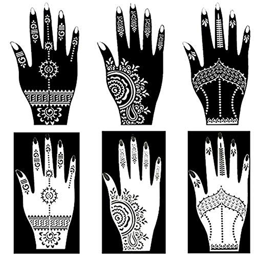 Henna Tattoo Stencil Kit - 20 Reusable PVC Stencils