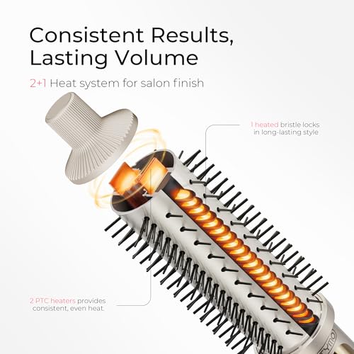 TYMO Stylux Pro 1.5" Heated Round Brush - Curling & Straightening