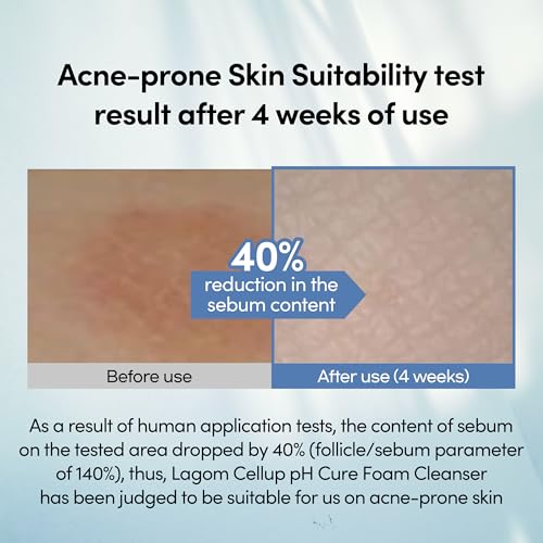 LAGOM Cellup pH Cure Foam Cleanser - Low pH for Sensitive Skin